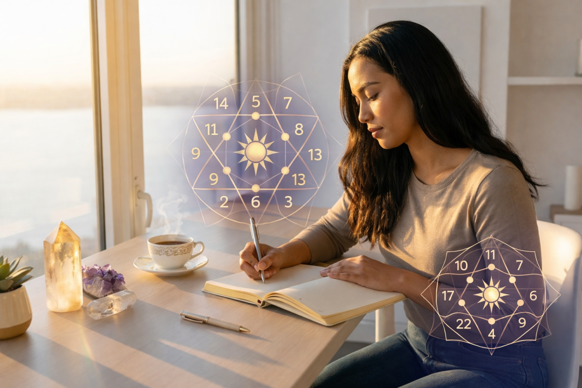 Matrix of Destiny chart visualisation based on birth date numerology system